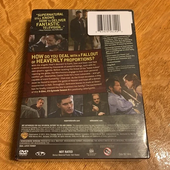 NWT The Complete Ninth Season of Supernatural - Picture 3 of 3